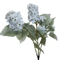 BEZ - LILAK gałązka, kwiat sztuczny dekoracyjny - dł. 77 cm dł. z kwiatami 20 cm dł. kwiat 13 cm - biały 1