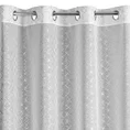 DESIGN 91 Firana z matowej etaminy zdobiona geometrycznym srebrnym nadrukiem - 140 x 250 cm - biały 4