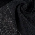 Ręcznik MARIEL z żakardową bordiurą podkreśloną srebrną nicią - 70 x 140 cm - czarny 5