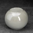 Kulisty świecznik dekoracyjny SIMONA z perłowym połyskiem - ∅ 10 x 8 cm - perłowy 1