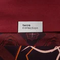 TERRA COLLECTION Komplet pościeli  MOROCCO 2 z makosatyny bawełnianej z geometrycznym wzorem - 160 x 200 cm - bordowy 13