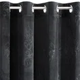 Zasłona LORINDA z welwetu z wytłaczanym wzorem - 140 x 250 cm - czarny 4