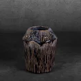 Wazon ceramiczny ALDA o nieregularnym kształcie w stylu boho - ∅ 16 x 21 cm - granatowy 1