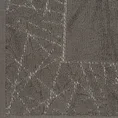Dywanik łazienkowy NIKA z bawełny, dobrze chłonący wodę z geometrycznym wzorem wykończony błyszczącą nicią - 50 x 70 cm - grafitowy 4