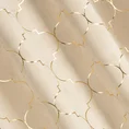 Zasłona welwetowa ze złotym nadrukiem wzór marokańskiej koniczyny - 140 x 250 cm - beżowy 5
