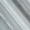 Zasłona NAIROBI zdobiona srebrnym geometrycznym nadrukiem - 140 x 250 cm - szary 5