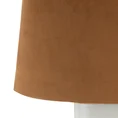 Lampka stołowa EBRU na ceramicznej podstawie w formie walca z abażurem z matowej tkaniny - 16 x 9 x 65 cm - biały 2
