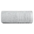 Ręcznik z welurową bordiurą przetykaną błyszczącą nicią - 30 x 50 cm - jasnopopielaty 3