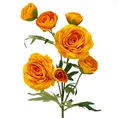 JASKIER AZJATYCKI kwiat sztuczny dekoracyjny - dł.72 cm dł. z kwiatami 29 cm śr.kwiat 10 cm - pomarańczowy 1