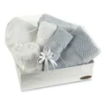 Zestaw prezentowy - 6 szt ręczników o ryżowej strukturze, efektowny prezent na każdą okazję - 50 x 40 x 30 cm - biały 1