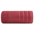 Ręcznik VITO z bawełny podkreślony żakardowymi paskami - 50 x 90 cm - ceglasty 3