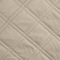 Narzuta LUIZ 8 welwetowa pikowana metodą hot press wzór geometryczny - 170 x 210 cm - beżowy 5