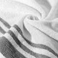 Ręcznik MERY bawełniany zdobiony bordiurą w subtelne pasy - 30 x 50 cm - biały 5