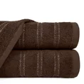 Ręcznik klasyczny z bordiurą podkreśloną błyszczącą nicią - 70 x 140 cm - brązowy 1