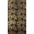 Zasłona ELENA z miękkiego welwetu ze złotym nadrukiem liści - 140 x 250 cm - czarny 5
