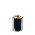 Świecznik ceramiczny AMORA 1 o lśniącej powierzchni ze złotym detalem - ∅ 8 x 10 cm - granatowy 2