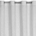 Zasłona ISLA z matowego welwetu z żakardowym geometrycznym wzorem - 140 x 250 cm - biały 6