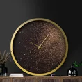 Dekoracyjny zegar ścienny w stylu nowoczesnym zdobiony złotym brokatem - 60 x 5 x 60 cm - czarny 7