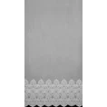 Tkanina firanowa zakończona pasem ornamentowego haftu - 290 cm - biały 8