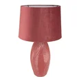 Lampka SENA na ceramicznej podstawie z welwetowym abażurem - ∅ 19 x 64 cm - różowy 3
