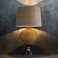 Lampa PATI w stylu boho z plecioną podstawą i matowym abażurem - 38 x 43 x 78 cm - beżowy 2