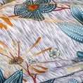 TERRA COLLECTION Komplet pościeli MONTENEGRO 2 z makosatyny bawełnianej z motywem kwiatowym - 160 x 200 cm - niebieski 7