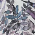 Zasłona LILIA w stylu eko z malarskim nadrukiem barwnych liści - 140 x 270 cm - biały 13