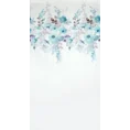 Zasłona SENDI z lekkiej mikrofibry z motywem malowanych pędzlem kwiatów - 140 x 270 cm - biały 7