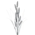 GAŁĄZKA OZDOBNA, kwiat sztuczny dekoracyjny - 84 cm - srebrny 1