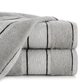 Ręcznik NIKOLA z ozdobną żakardową bordiurą - 50 x 90 cm - stalowy 1