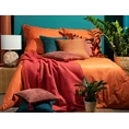 TERRA COLLECTION Komplet pościeli MOROCCO 2 z bawełny z ozdobną kantą i lamówką na poduszkach - 160 x 200 cm - ciemnopomarańczowy 5