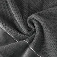 Ręcznik SALADO o ryżowej strukturze ze stebnowaniem i welwetową bordiurą - 50 x 90 cm - grafitowy 5