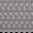 Tkanina firanowa aden zdobiona po całości haftem w postaci drobnych kwiatuszków - 180 cm - kremowy 4