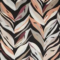 Komplet ekskluzywnej pościeli ESPRIT 02 z makosatyny bawełnianej z nadrukiem artystycznych liści, dwustronna - 160 x 200 cm - czarny 5