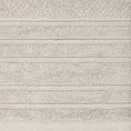 Ręcznik z welurową bordiurą przetykaną błyszczącą nicią - 50 x 90 cm - beżowy 2