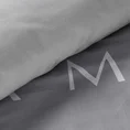 EVA MINGE Komplet pościeli SILK 6 z najwyższej jakości makosatyny bawełnianej z nadrukiem logo - 160 x 200 cm - srebrny 5