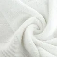 Ręcznik z szenilową bordiurą w błyszczące ukośne paski - 30 x 50 cm - biały 5