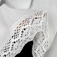 Zazdrostka z matowej tkaniny z koronką - 150 x 60 cm - biały 8