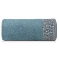 Ręcznik LUGO z włókien bambusowych i bawełny z melanżową bordiurą w stylu eko - 70 x 140 cm - niebieski 3