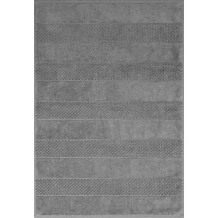 Dywanik łazienkowy JESSI z bawełny zdobiony geometrycznym wzorem Dywanik łazienkowy JESSI z bawełny zdobiony geometrycznym wzorem - 60 x 90 cm
