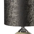 Lampa stołowa ALINE na kulistej podstawie z abażurem z welwetu w marmurkowy wzorek - ∅ 38 x 58 cm - czarny 2
