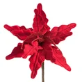 Świąteczny kwiat dekoracyjny z welwetu - 25 cm - czerwony 2