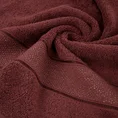 Ręcznik LIANA z bawełny z żakardową bordiurą przetykaną złocistą nitką - 50 x 90 cm - bordowy 5