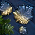 Patera AMARO ze szkła artystycznego w kształcie liścia cieniowana - 22 x 17 x 3 cm - granatowy 2