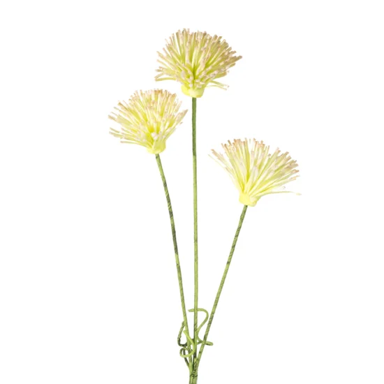 Kwiat sztuczny dekoracyjny z pianki foamiran - 65 cm - żółty