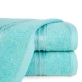 Ręcznik z bordiurą podkreśloną błyszczącą nicią - 50 x 90 cm - niebieski 1
