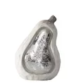 Figurka ceramiczna PEAR błyszcząca srebrzysta gruszka - 8 x 5 x 12 cm - srebrny 1