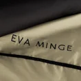 EVA MINGE Komplet pościeli EVA 09D z najwyższej jakości makosatyny bawełnianej z nadrukiem logo EVA MINGE  i ozdobną tasiemką welwetową - 220 x 200 cm - beżowy 5