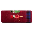 Ręcznik świąteczny PETER 02 bawełniany z haftem z dziadkiem do orzechów - 70 x 140 cm - czerwony 3