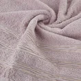 Ręcznik JONAS z bawełny z ozdobną żakardową bordiurą z marszczeniem - 50 x 90 cm - pudrowy róż 5